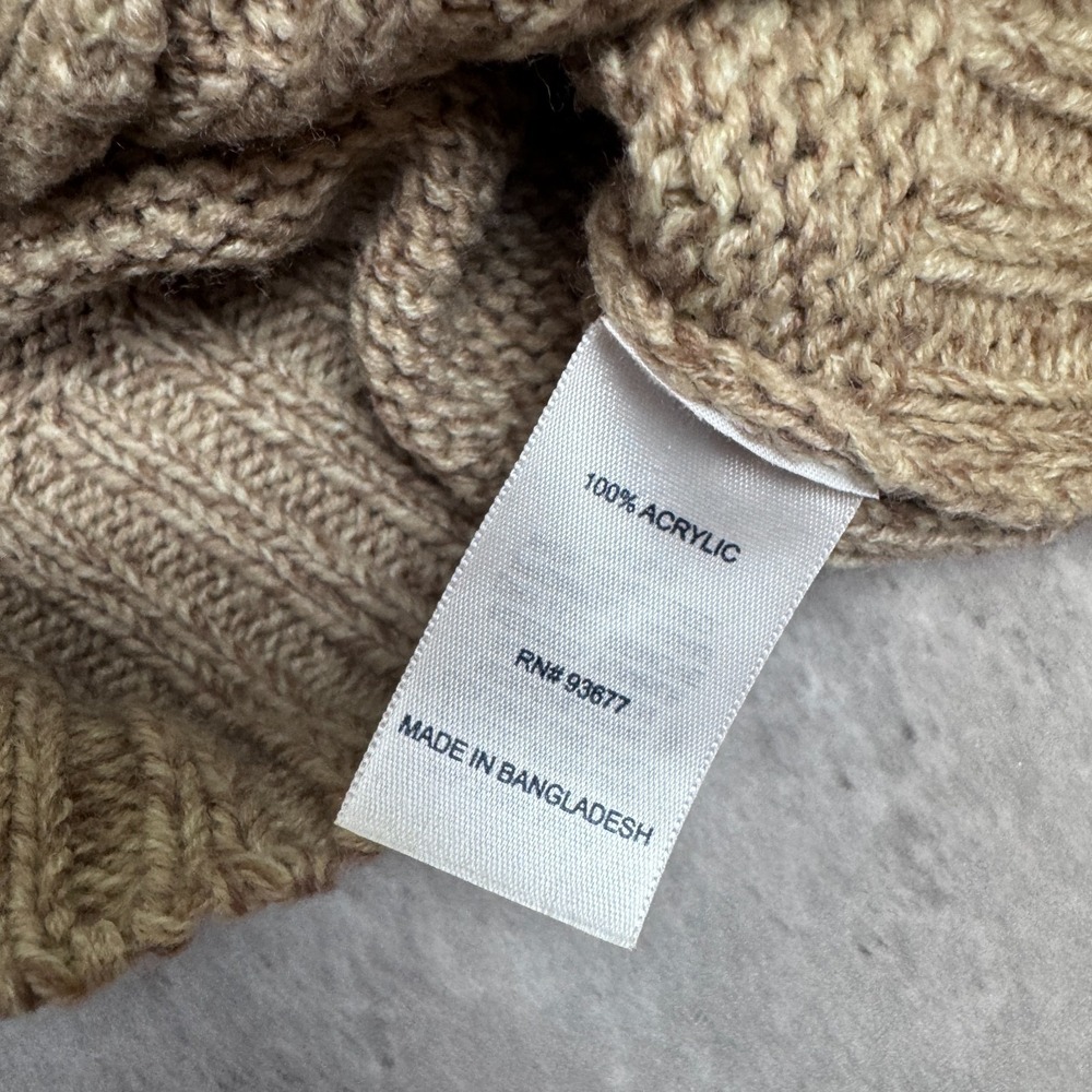 St. John's Bay Cardigan Women's Medium Chunky Cable Knit Button Front Sweater - Picture 3 of 7
